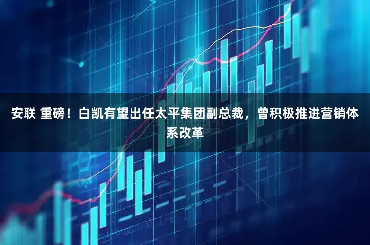 安联 重磅！白凯有望出任太平集团副总裁，曾积极推进营销体系改革