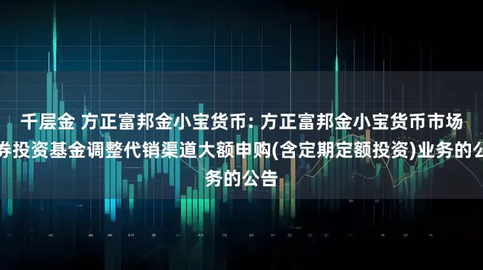千层金 方正富邦金小宝货币: 方正富邦金小宝货币市场证券投资基金调整代销渠道大额申购(含定期定额投资)业务的公告
