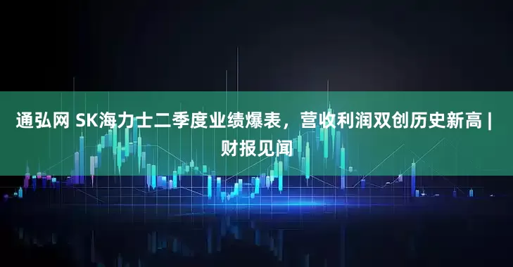 通弘网 SK海力士二季度业绩爆表，营收利润双创历史新高 | 财报见闻